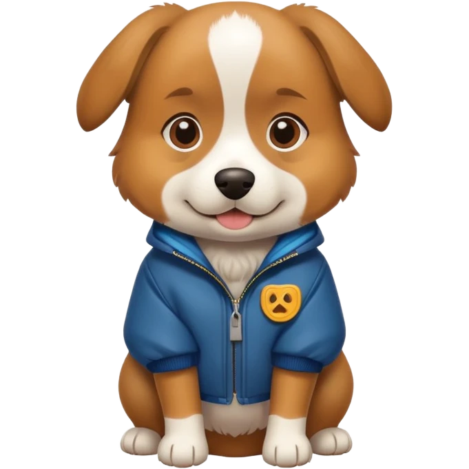 Dog with a jacket emoji
