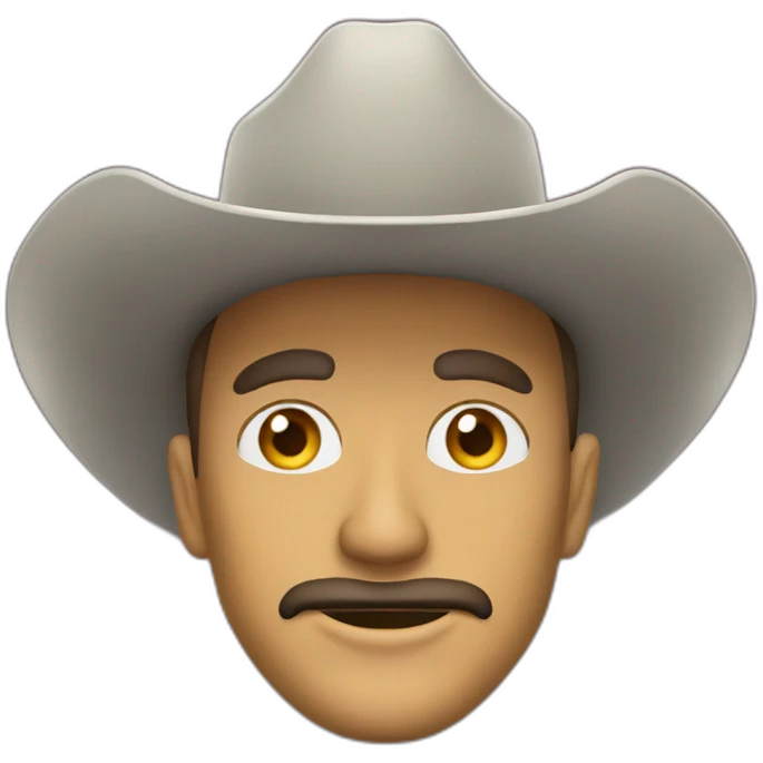Sombrero de vaquero sin cara emoji