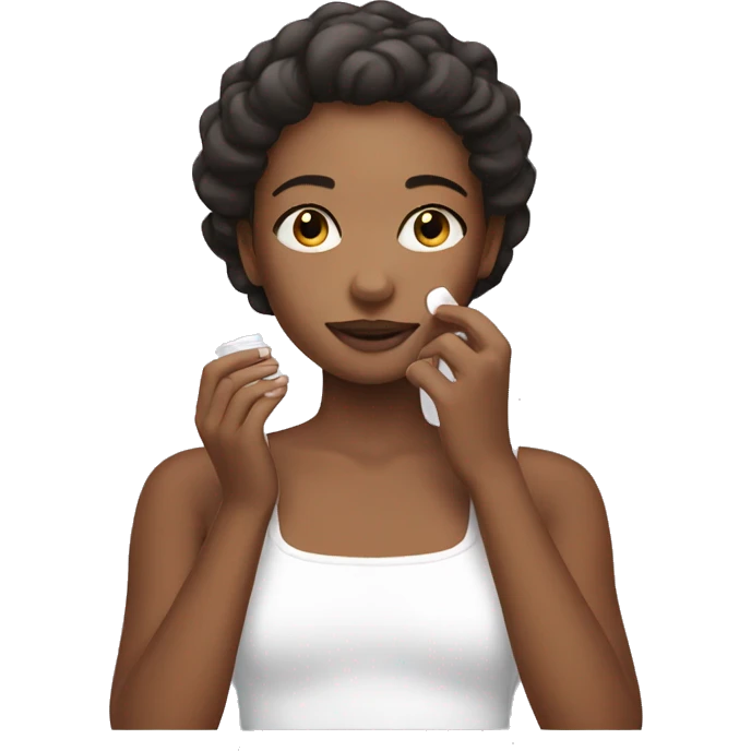 Girl applying moisturiser  emoji