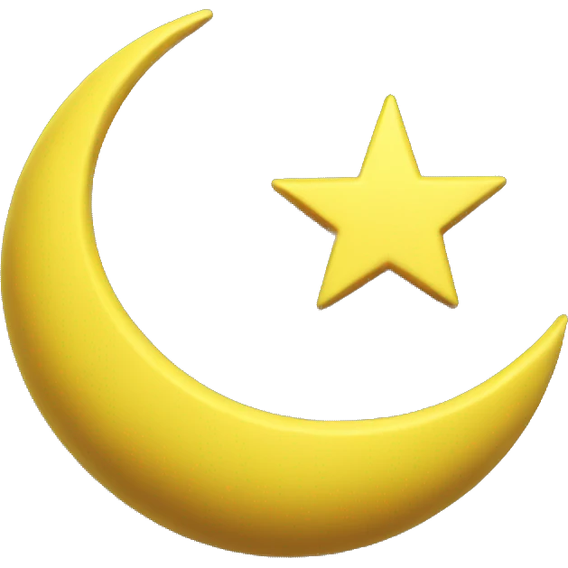 3d yellow crest Moon emoji