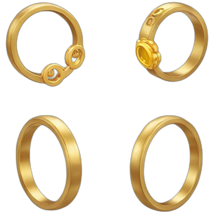 Rings with m emoji