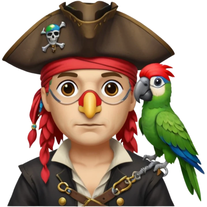 pirate and parrot emoji