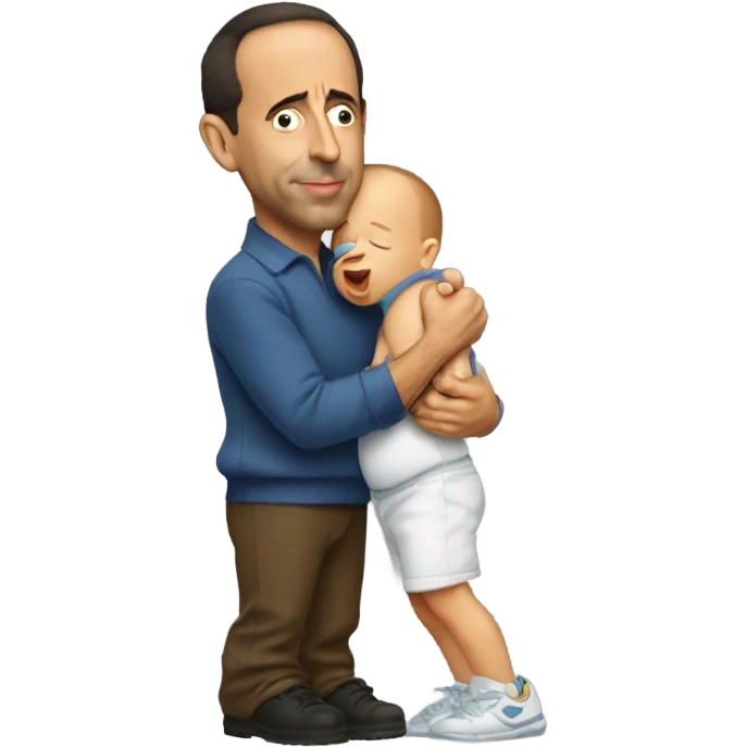 Jerry Seinfeld kissing baby emoji