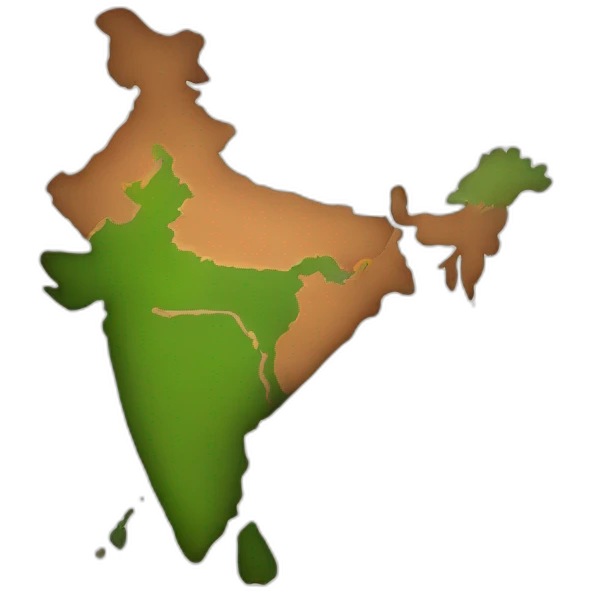 map showing undivided india with pakistan, bangladesh, sri lanka and all the south asian territories emoji