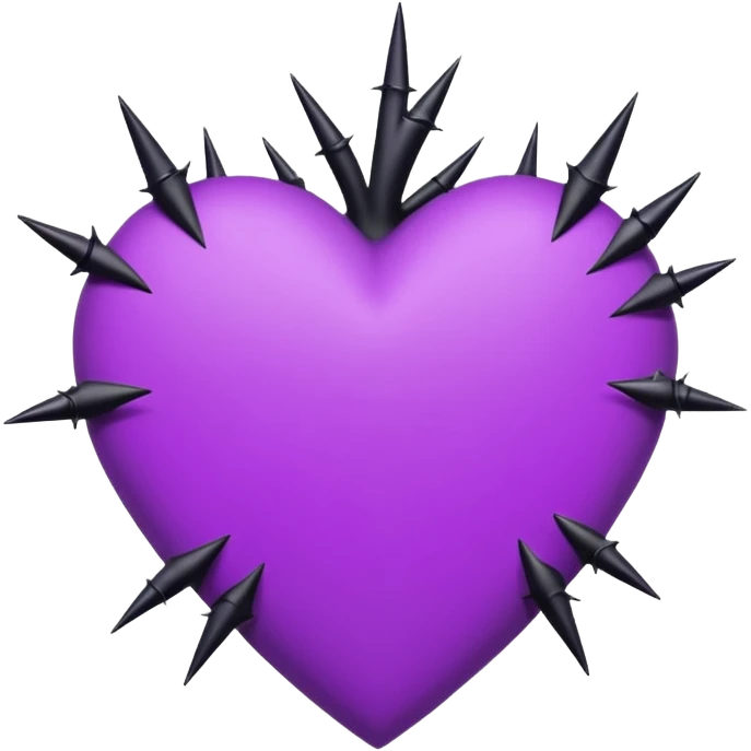 purple heart with black thorns emoji