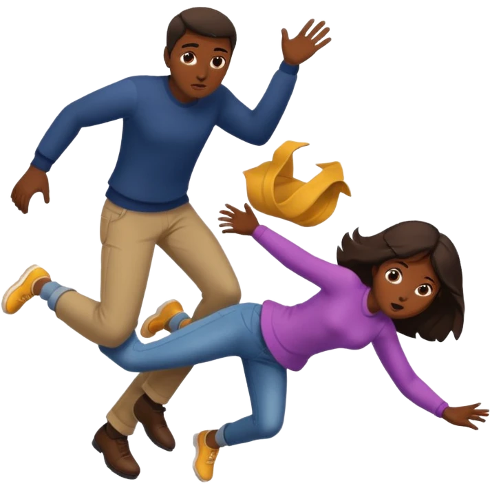 I want a man tripping a girl over and the girl falling to the floor emoji