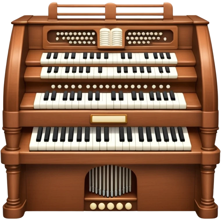 A Pipe Organ with 3 manuals, pedal, emoji