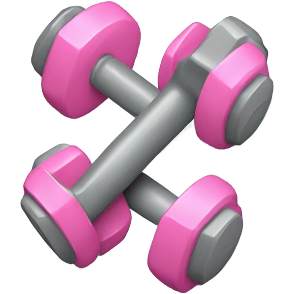 dumbbells gray-pink emoji