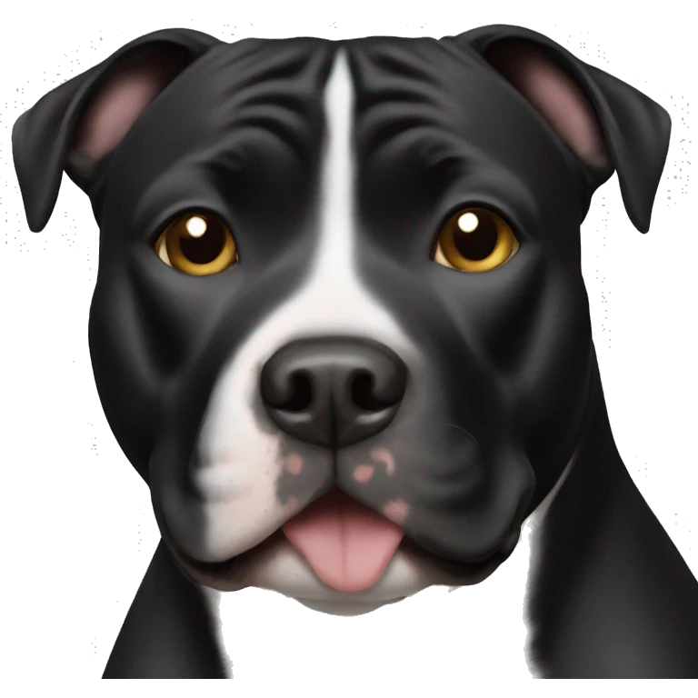 Black Staffordshire bull terrier  emoji