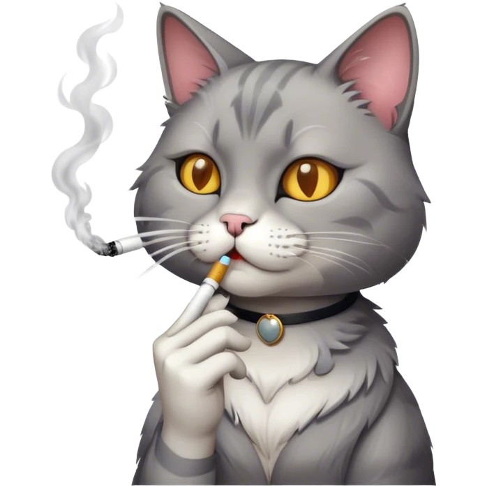 cat smoking emoji