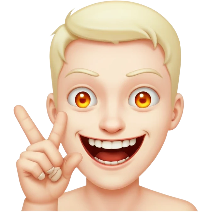 evil laugh playing with fingers emoji