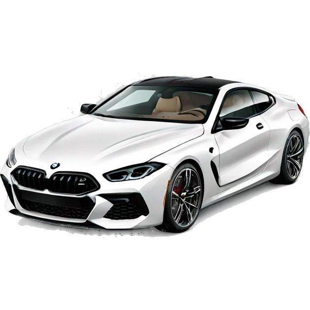 white bmw m8 emoji