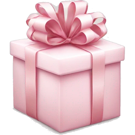 Light pink Christmas gifts under a white Christmas tree  emoji