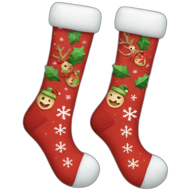 christmas socks emoji