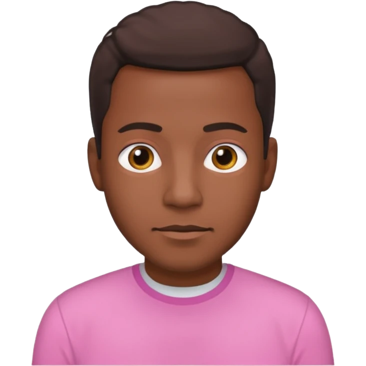 black man with pink shirt emoji
