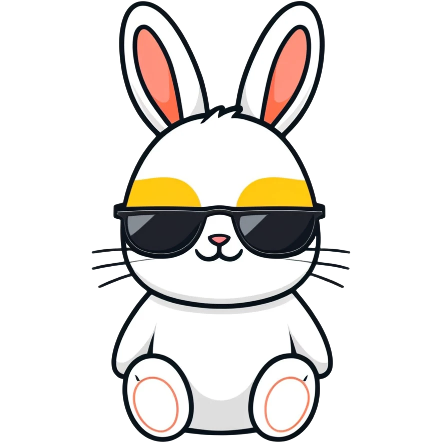 rabbit with sunglasses emoji