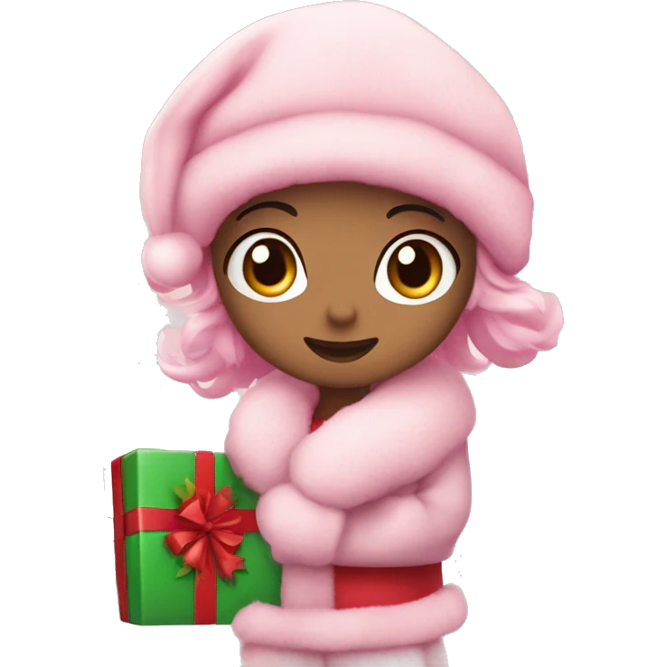 Cute pink Christmas ￼ emoji