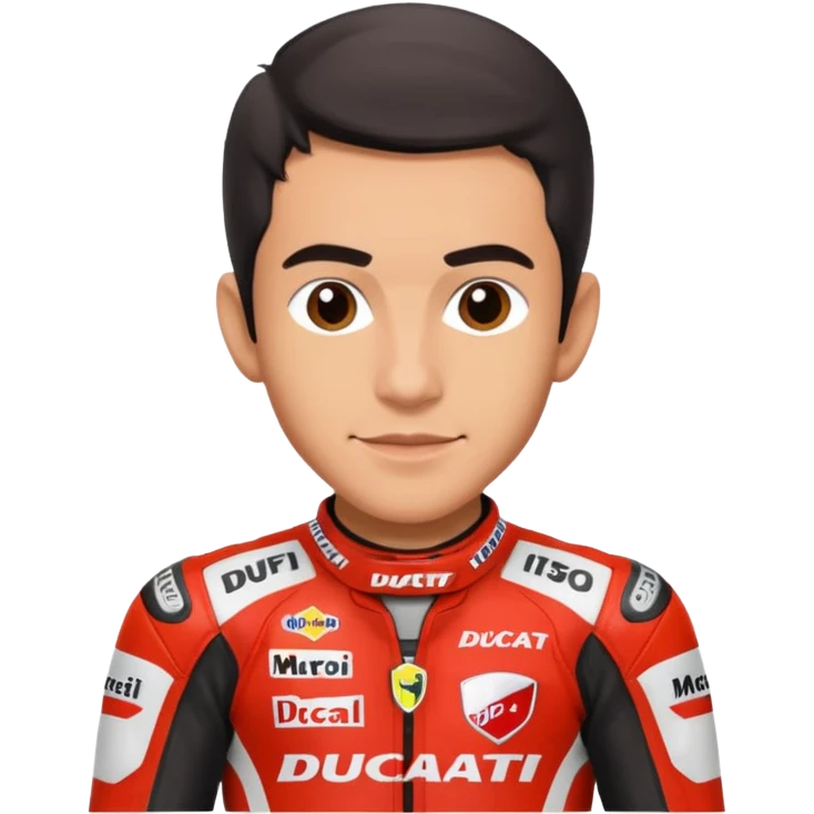 Un emoji de moto gp dé Ducati Marc Márquez  emoji