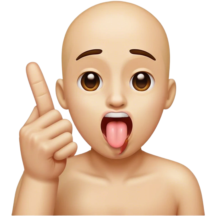 Sticking out tongue emoji w the middle finger  emoji