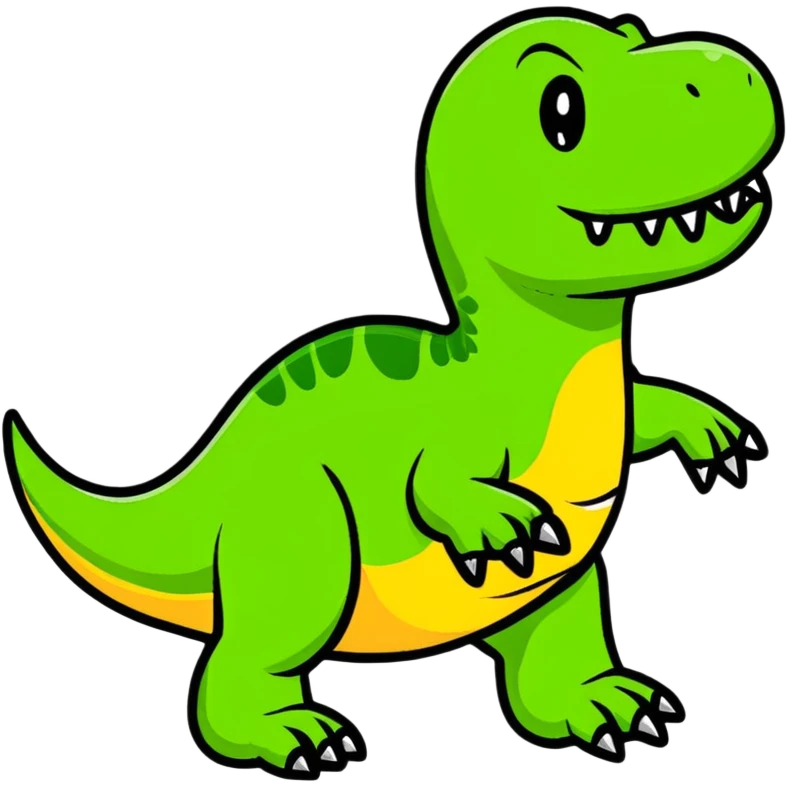 dinosaur with big toes emoji