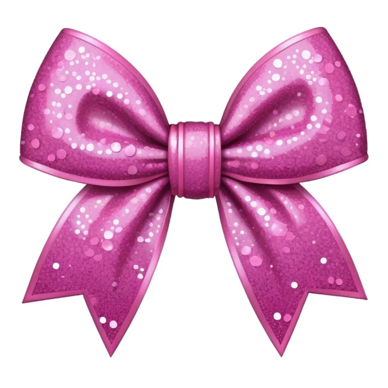 sakura bow with glitter effect emoji