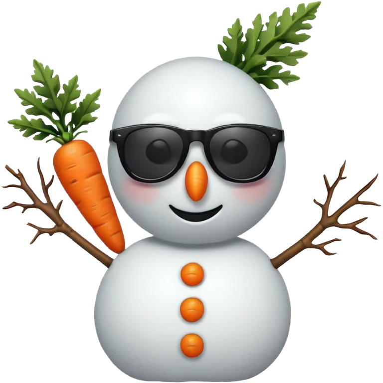 сніговик в сонячних окулярах emoji