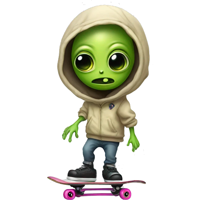 alien on a skate emoji