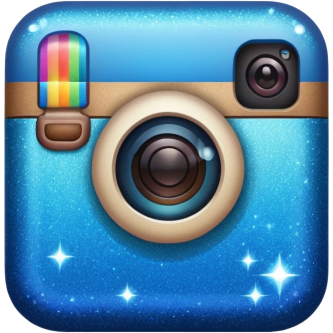 icon instagram glitter blue emoji