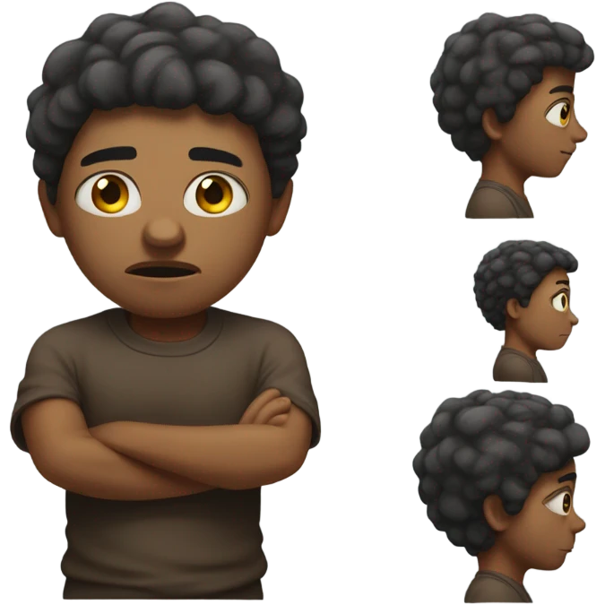 keep this character and change emotion to sad emoji