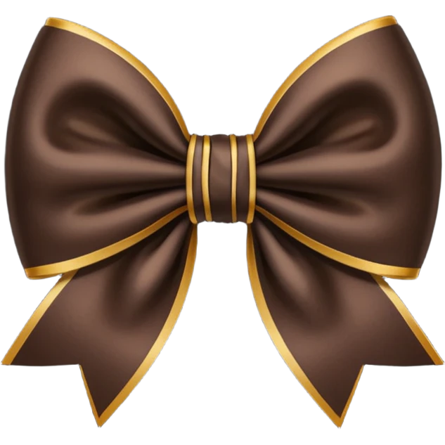Dark Brown Bow emoji