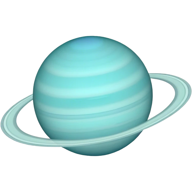 planet uranus with its faint rings emoji