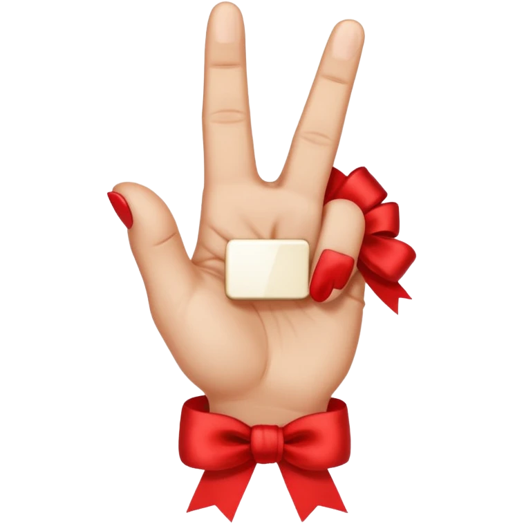 Orta parmak kurdeleli emoji