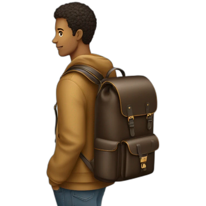 guy with backpack louis vuiton emoji