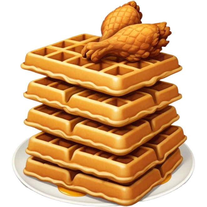 Fried chicken and waffles emoji