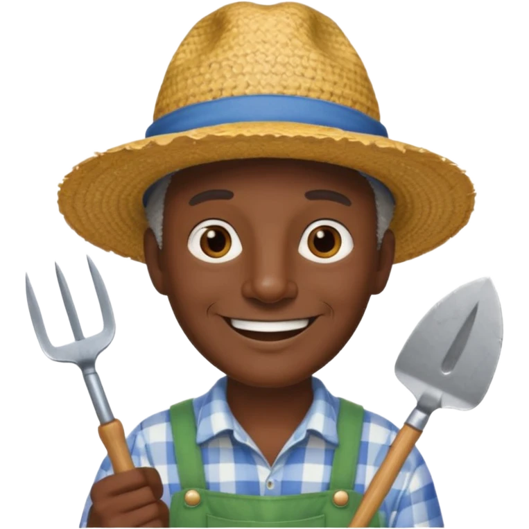 dark skin grandfather gardener emoji