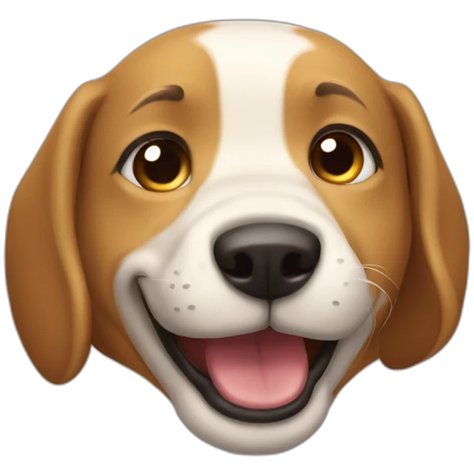 Perro riendo emoji