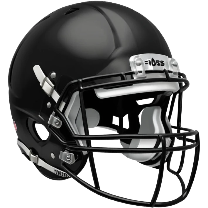 College football player helmet in black color emoji
