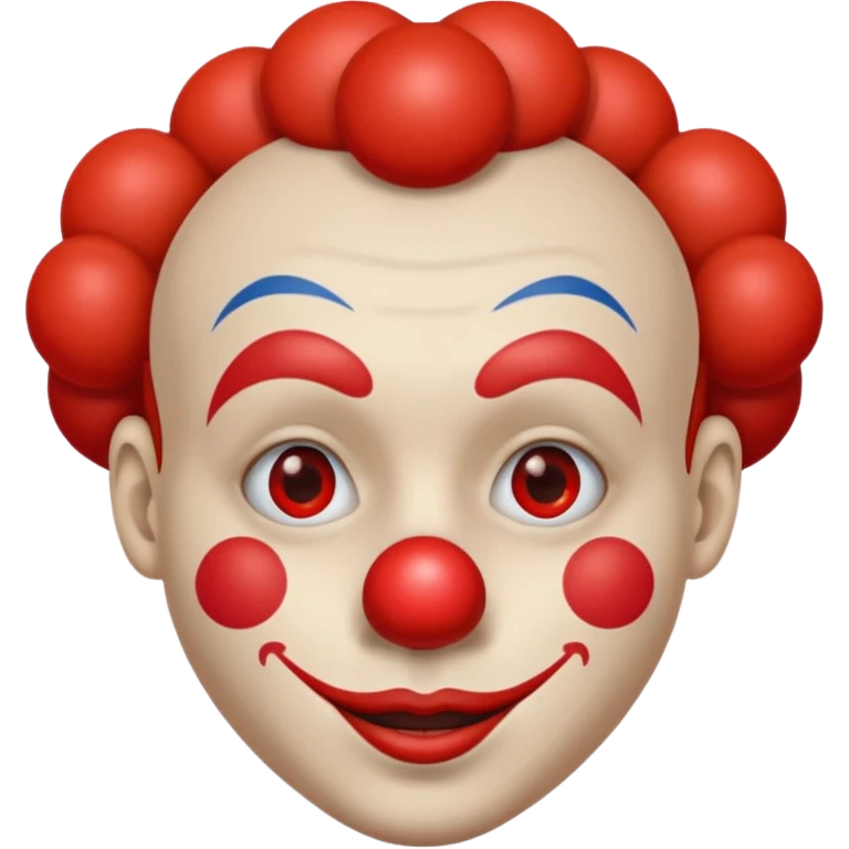 Wearing a clown nose emoji