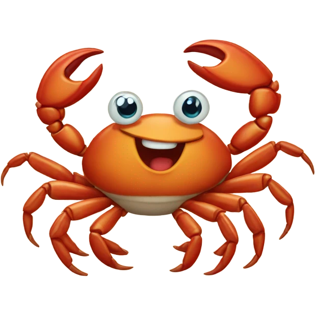 Happy crab emoji