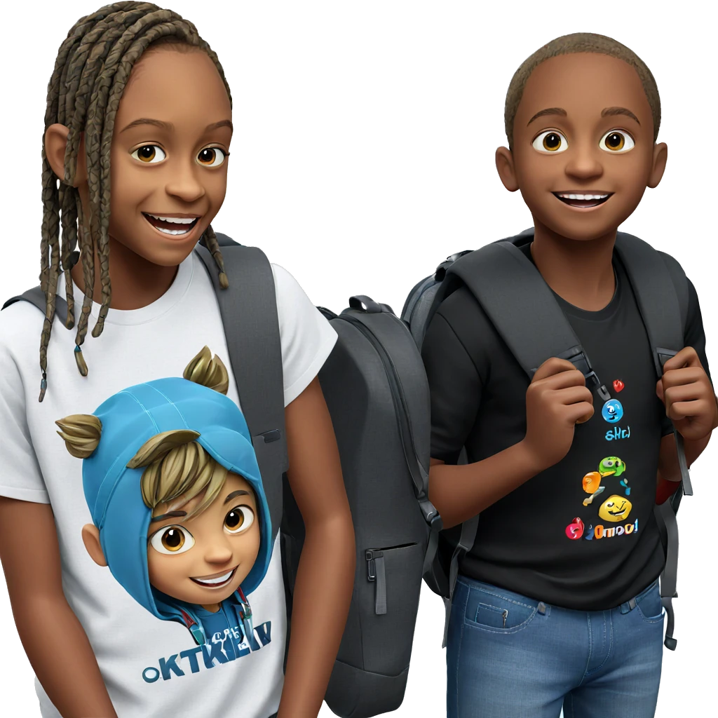 smiling boy with backpack emoji