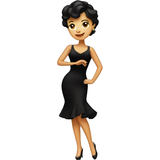 tango in a black dress emoji