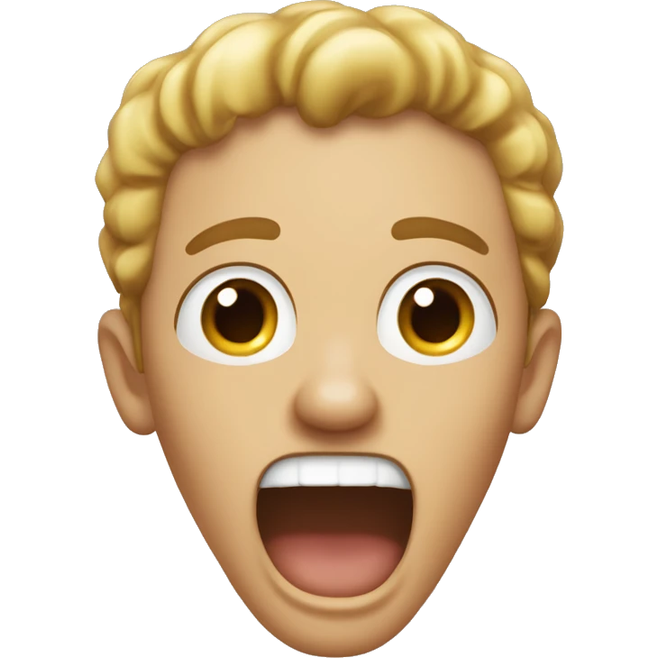 Person yelling “WAAA” emoji