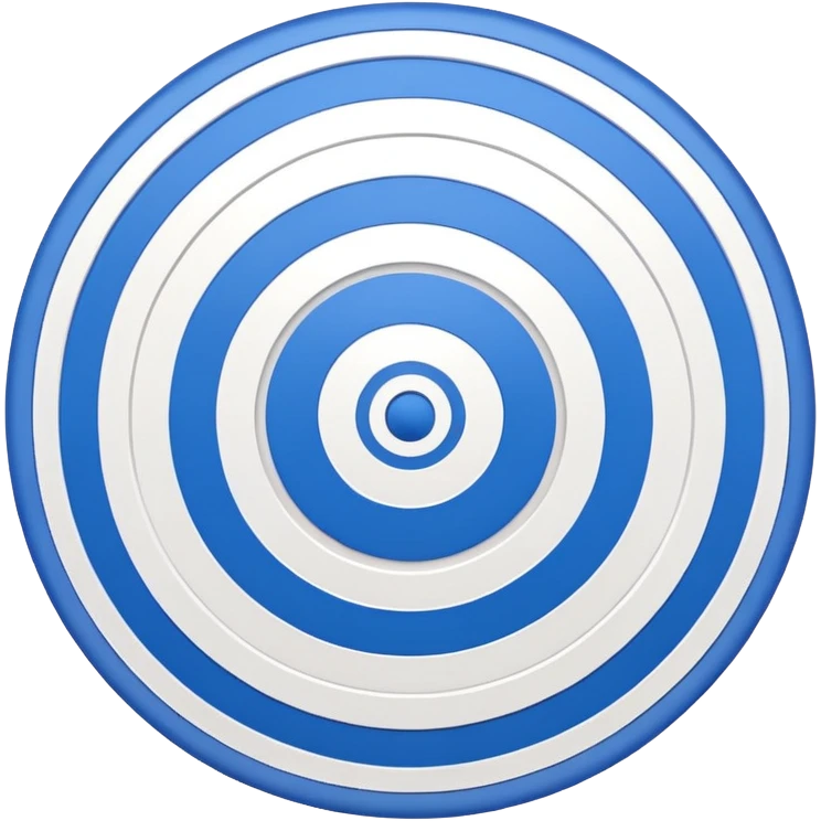 bullseye target emoji in blue and white emoji
