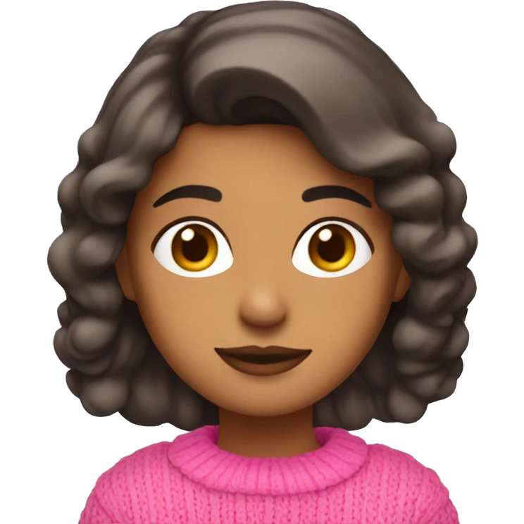 Latina with pink sweater emoji