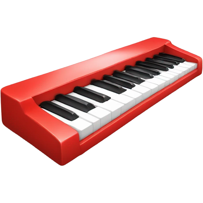 red keyboard piano emoji