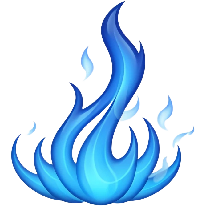 Blue fire copy and paste emoji