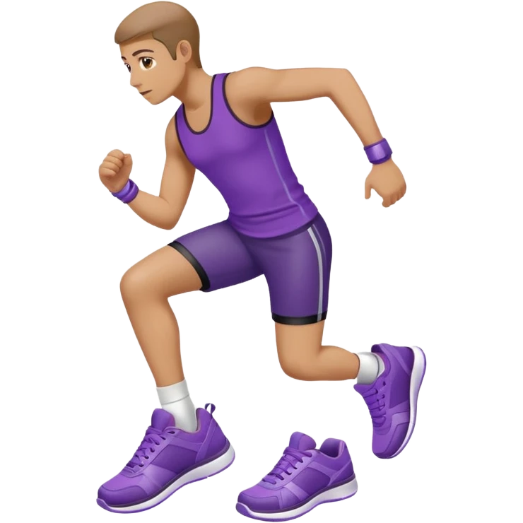 purple sneakers aerobic emoji