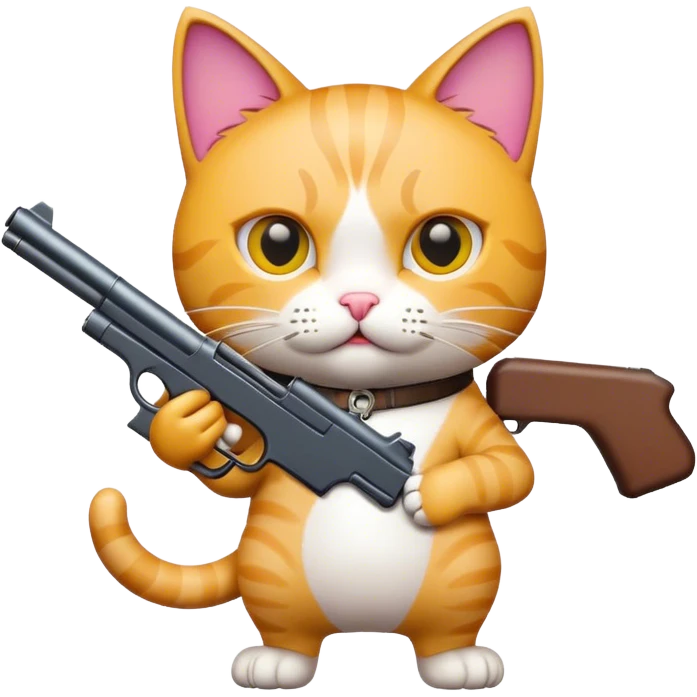 cat with gun emoji