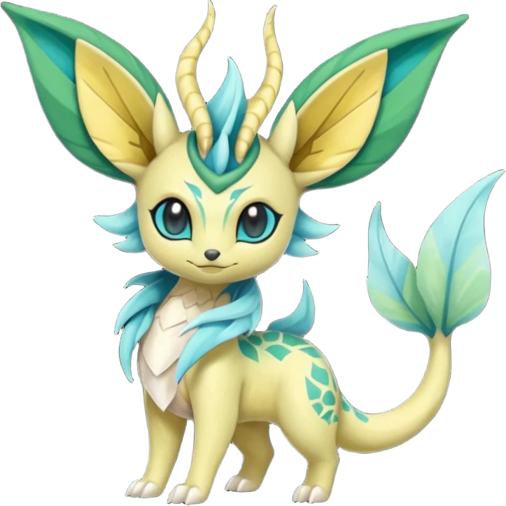 Colorful Exotic Meloetta-Vaporeon-Leafeon-Amaura-Venom-Stitch-Fakémon-creature-hybrid emoji