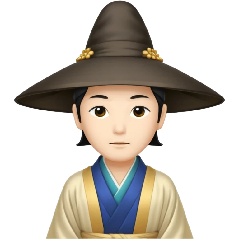 Japanese Court Lord Elegant noble in long robes with tall hat
 emoji